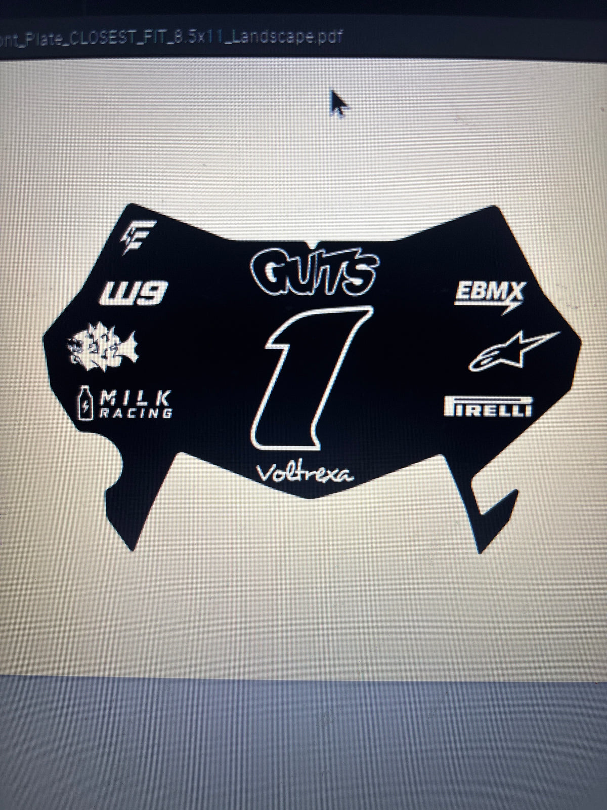 Ub front plate decal